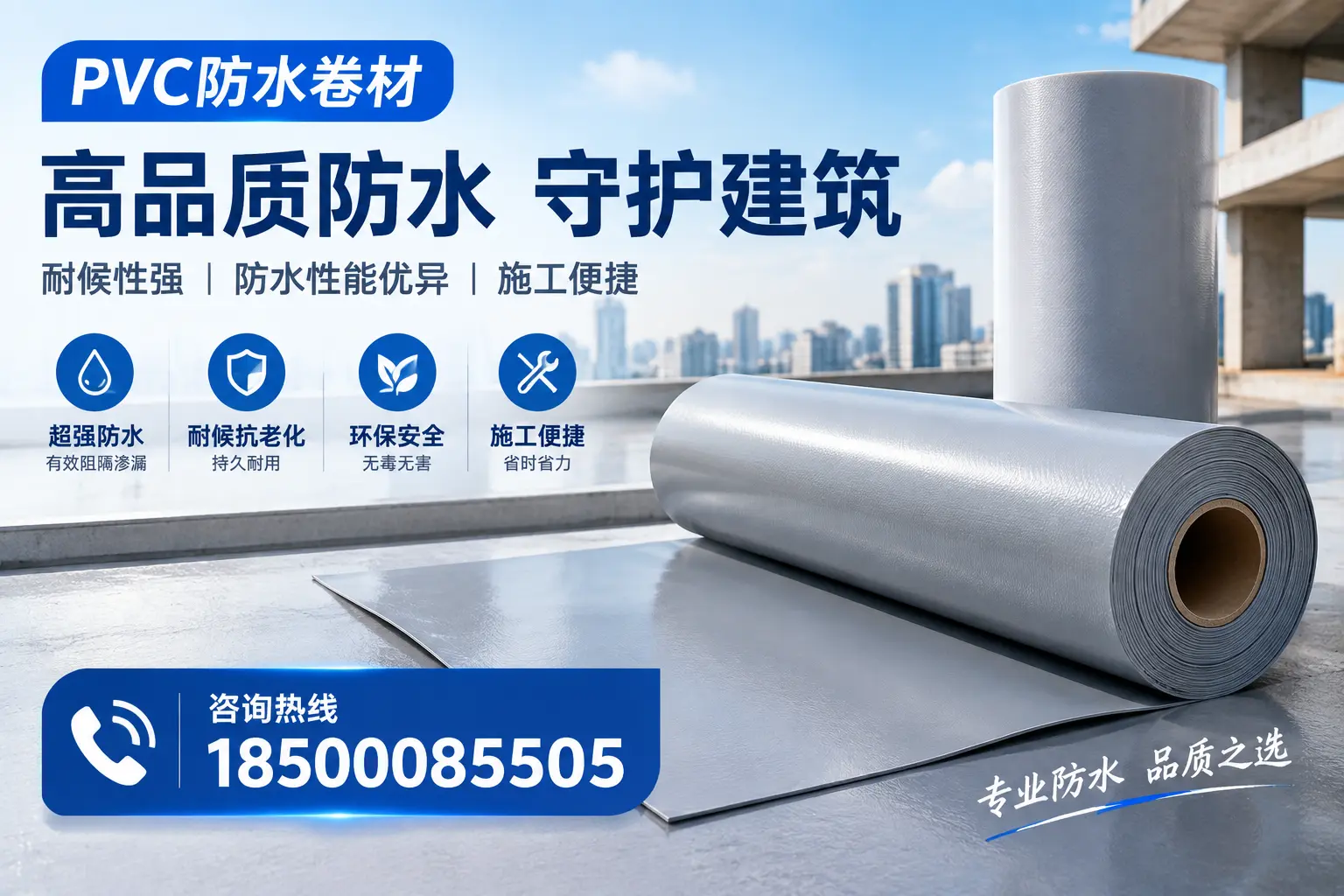 PVC防水卷材的防水效果评测，适合钦州的科学依据